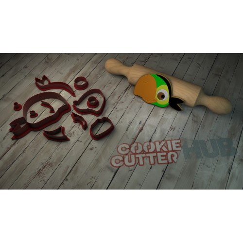 Pirate Parrot Cookie Cutter