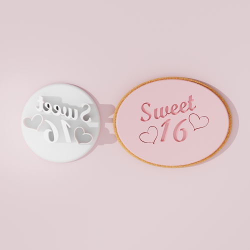 Sweet 16 Cookie Cutter Stamp