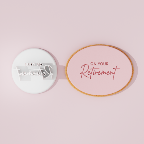 Retirement Cookie Cutter Stamp