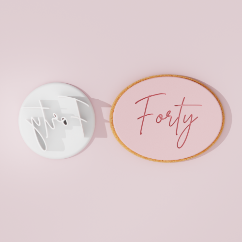 Forty Cookie Cutter Stamp