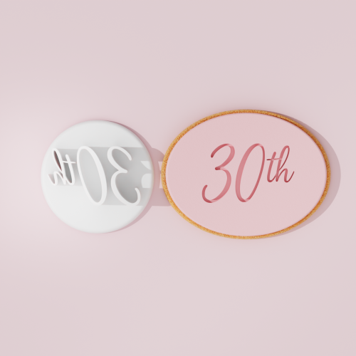 30th Cookie Cutter Stamp