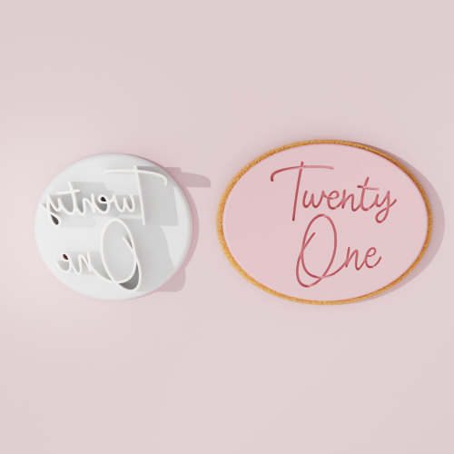 Twenty One Cookie Cutter Stamp