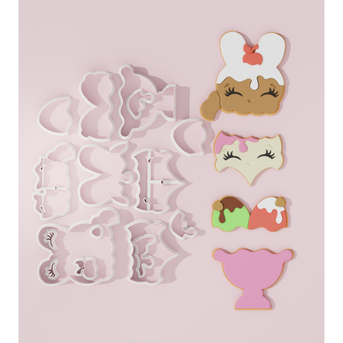 Easter Ice Cream Platter Cookie Cutter Set 23cm