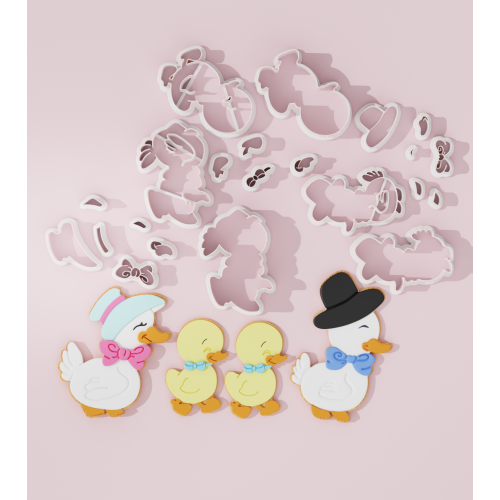 Easter Duck Family Cookie Cutter Set