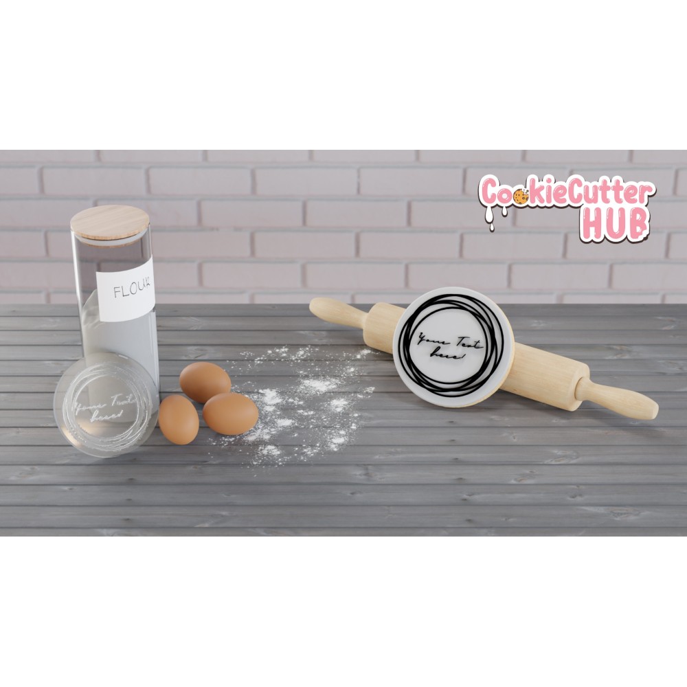 Circle Wreath Custom Embosser Stamp