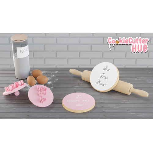 Custom Text Cookie Cutter Stamp – Genma Delicate Font