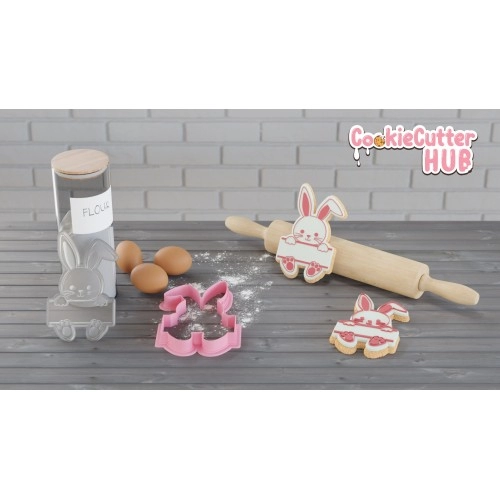 Easter Rabbit Embosser Stamp with Cookie Cutter