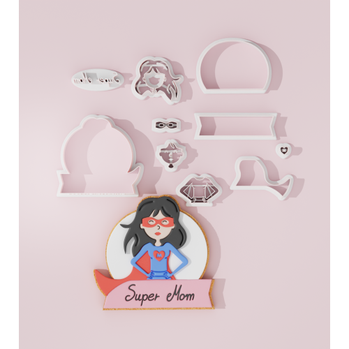 Mother’s Day – Super Mom #2 Cookie Cutter