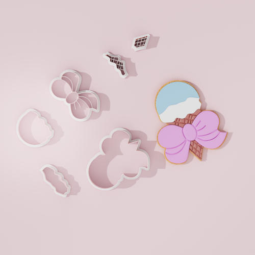 Summer – Ice Cream with Bow Cookie Cutter