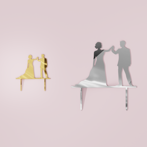 Holding Hands Wedding Couple Cake Topper
