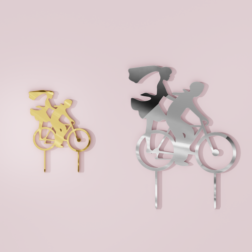 Cycling Couple Cake Topper