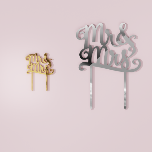 Mr and Mrs Sign Cake Topper #1