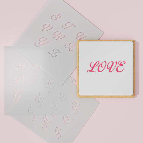 Latin Letters 3cm Stencil Set