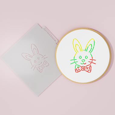 Bunny Face Stencil