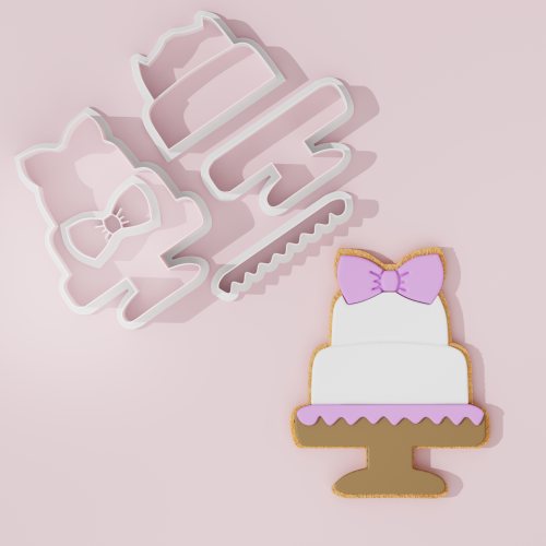 Wedding Cake with Bow Cookie Cutter