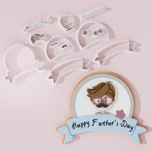 Happy Father’s Day Banner Cookie Cutter