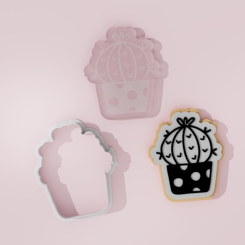 Cactus Embosser Stamp with Cookie Cutter Set #2