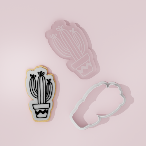 Cactus Embosser Stamp with Cookie Cutter Set #6