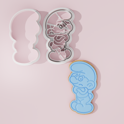 Smurfs Inspired Cookie Cutter Stamp