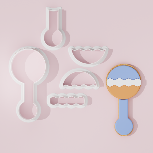 Baby Shower – Simple Rattle Cookie Cutter