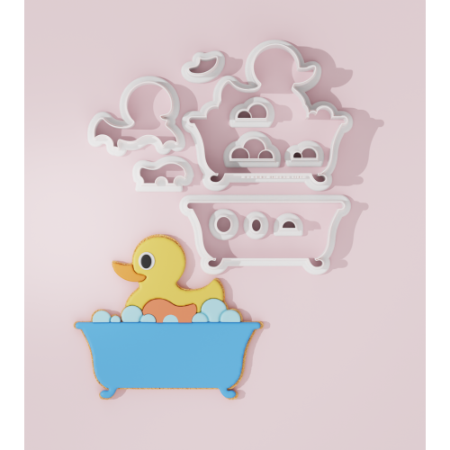 Baby Shower – Duck in Bathtub Cookie Cutter