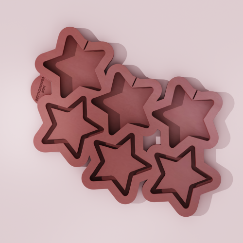 Lollipop Shaker Stars Silicone Mold 5cm