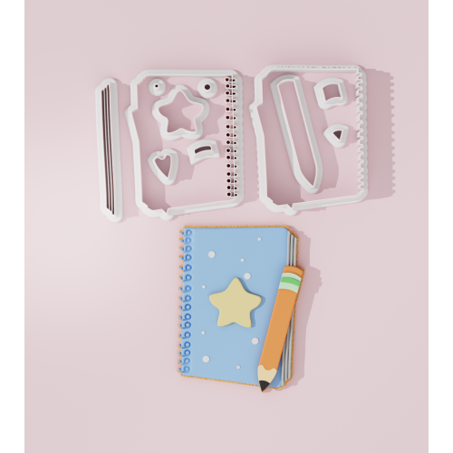 School – Notebook with Star Cookie Cutter