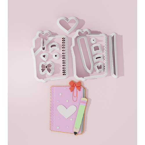 School – Notebook with Bow Cookie Cutter