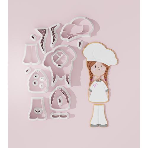 Kitchen – Build Your Own Chef Girl – Cookie Cutter Platter