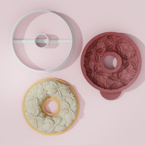 Wreath #2 Silicone Mold with Cookie Cutter Set