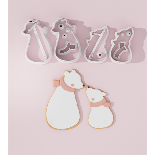 Bear Mom and Kid Cookie Cutter Set