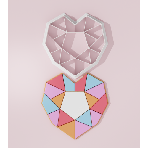 Geometric Cookie Cutter Platter Set – Heart