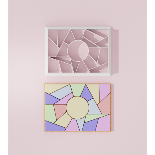 Geometric Cookie Cutter Platter Set – Rectangle