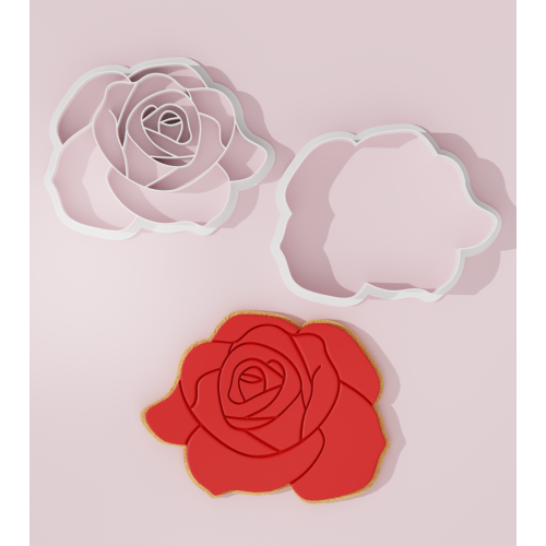 Rose no4 Cookie Cutter Stamp