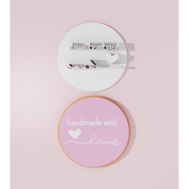 Handmade With Love Cookie Stamp