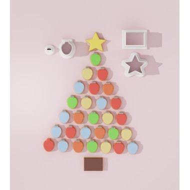 Christmas Lights Cookie Cutter Platter 15cm