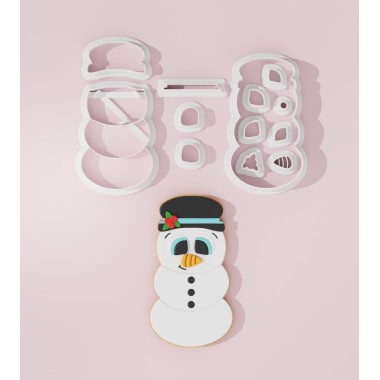 Tall Christmas Snowman Cookie Cutter