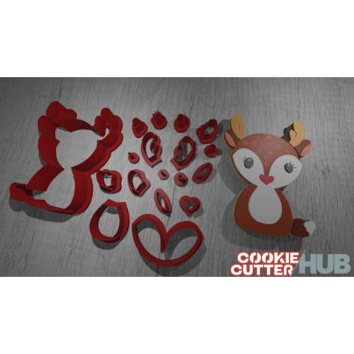 Christmas – Deer #3 Cookie Cutter