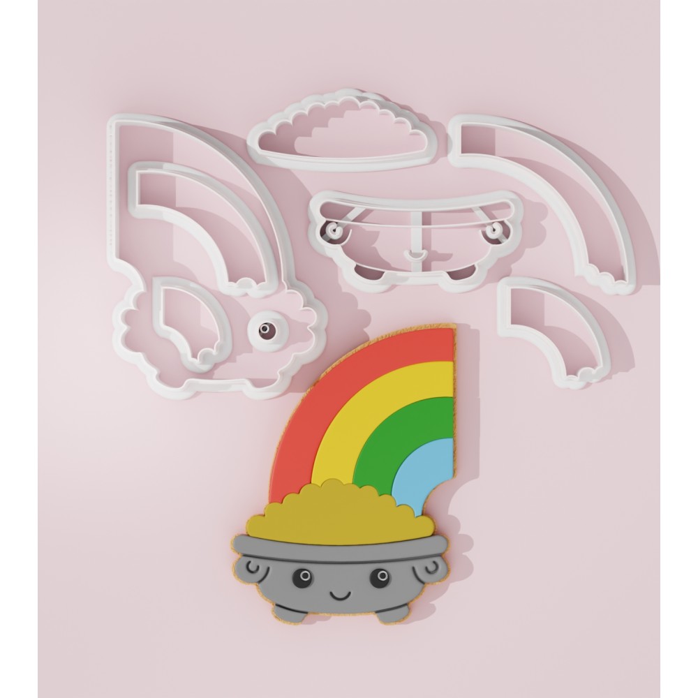 Half Rainbow Cloud Cookie Cutter