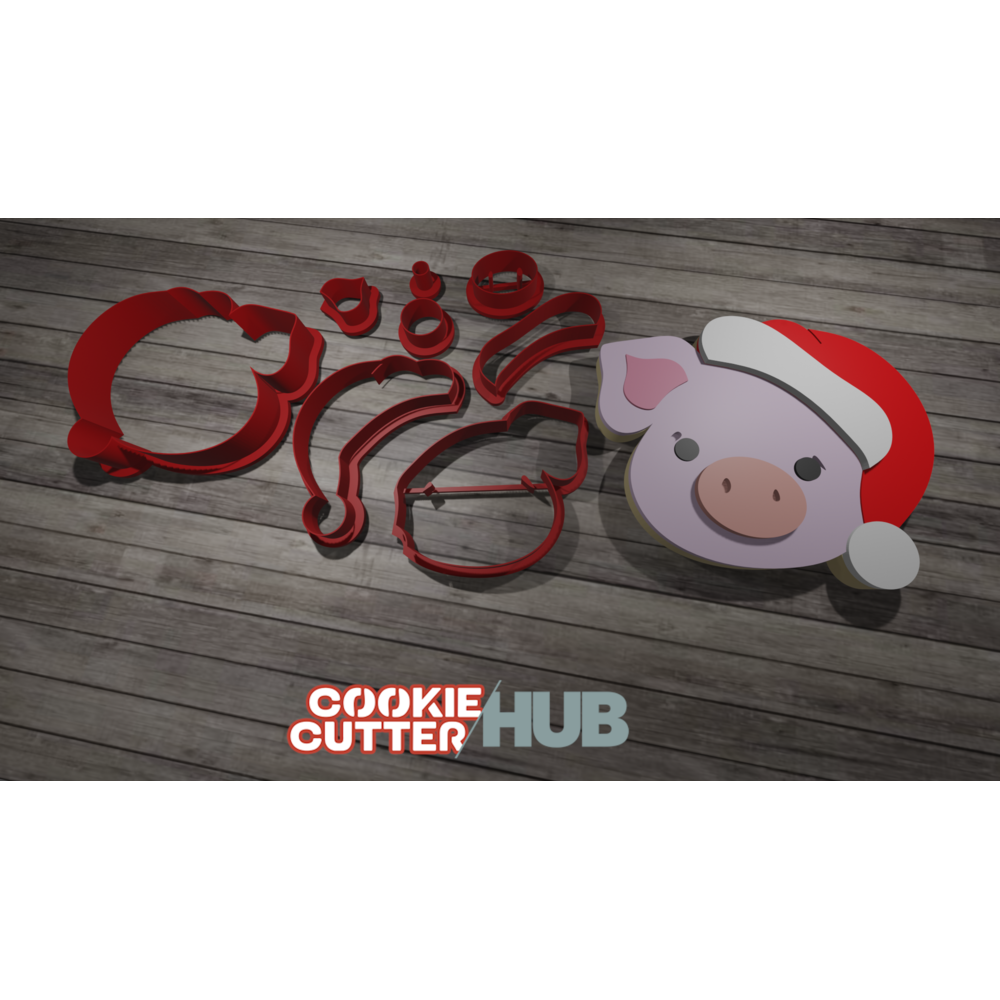 Christmas Pig Cookie Cutter