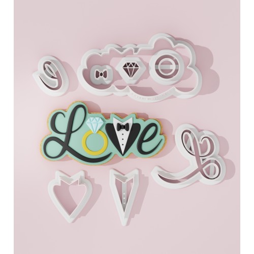 Love Banner Cookie Cutter 106