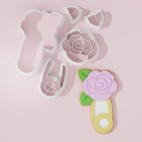Baby Shower – Safety Pin with Rose Cookie Cutter