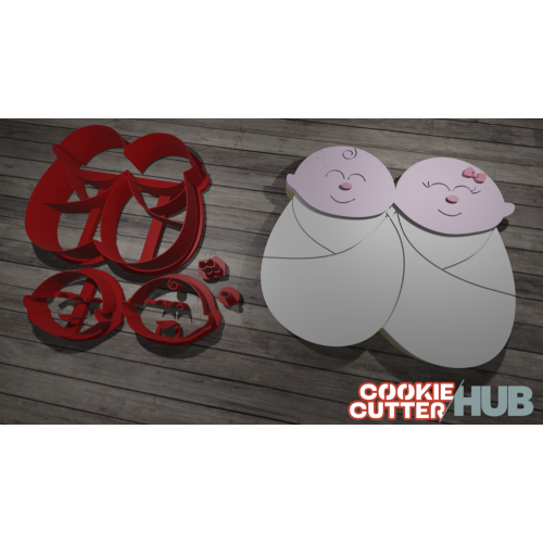 Baby Shower – Twins #1 Cookie Cutter