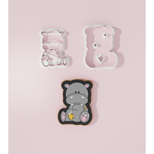 Cuddly Hippo Cookie Cutter