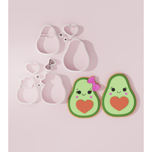 Valentine – Avocado Couple Cookie Cutter Set