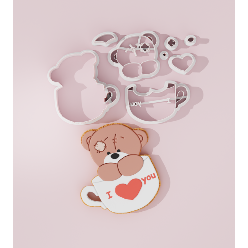 Valentine – Mug Bear Cookie Cutter