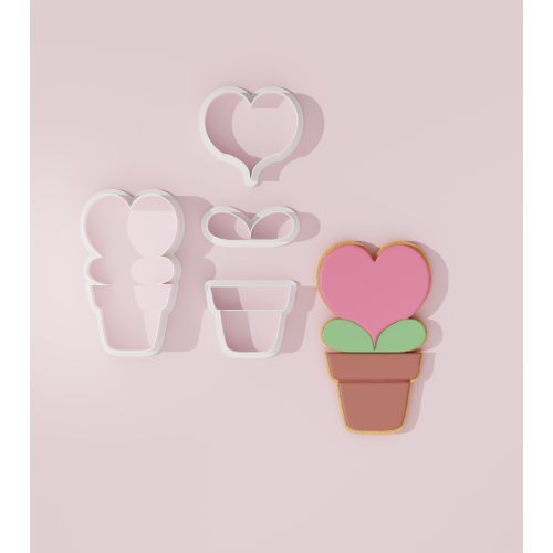 Valentine – Heart Pot Cookie Cutter