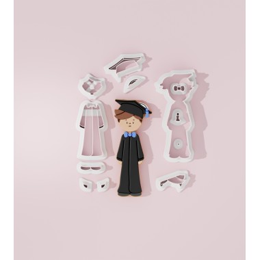 Long Legs Graduate Boy Cookie Cutter 101
