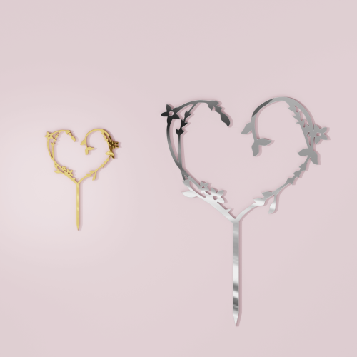 Heart Cake Topper 104