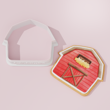 Farm House Cookie Cutter with Printable File